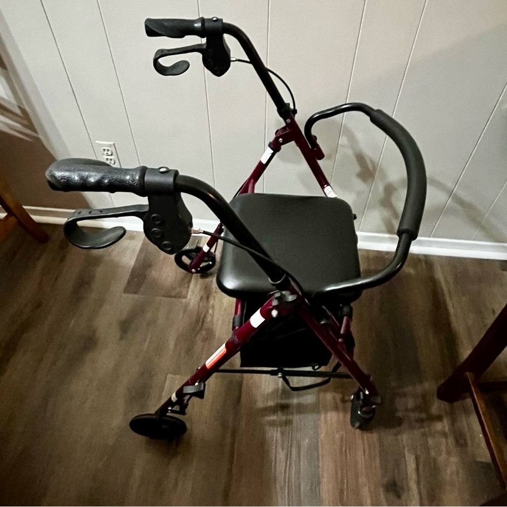 Medline Steel Folding Rollator Walker
